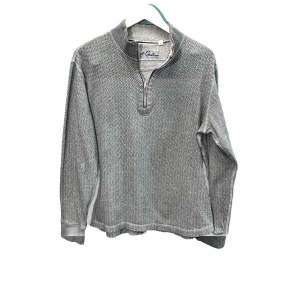 Robert Graham Classic Fit Pullover Men’s Cotton Long Sleeve 1/4 Zip Size Large - Picture 1 of 8